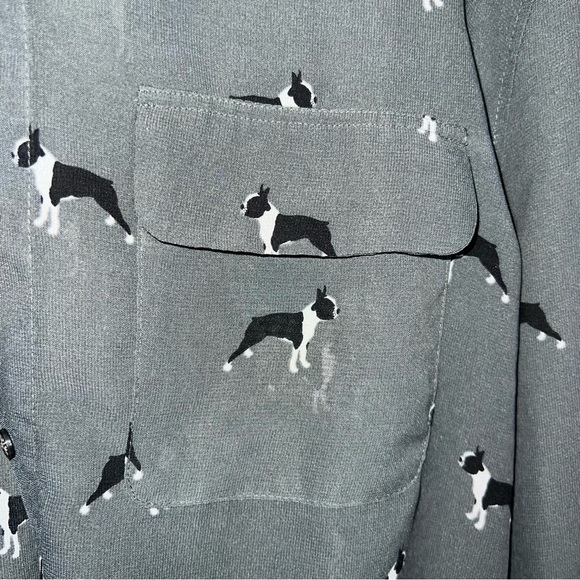 Banana Republic Women’s Frenchie Long sleeve Button Down Gray Top Blouse Medium - Picture 5 of 8